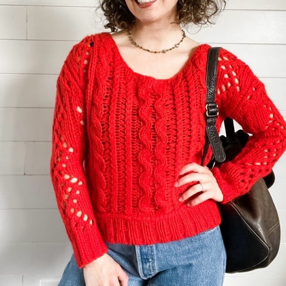 Free People Cable Knit Sweater - Size S - Picture 1 of 9